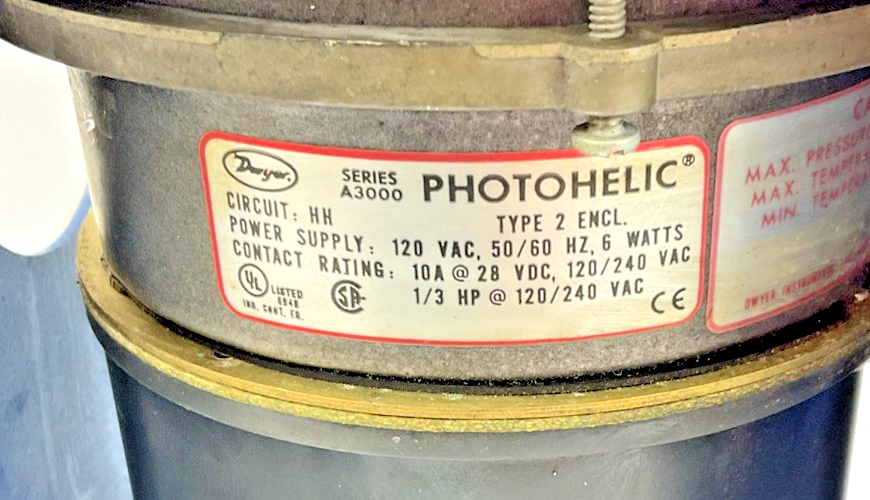 DWYER PHOTOHELIC CIRCUIT HH PRESSURE GAUGE