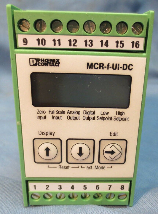 PHOENIX CONTACT MCR-f-UI-DC MCR FREQUENCY MEASURING TRANSDUCER, PROGRAMMABLE