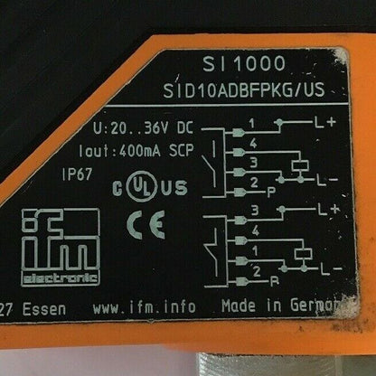 IFM Efector SI1000 Flow Meter SID10ADBFPKG/US36VDC 400mA