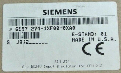 SIEMENS 6ES7 274-1XF00-0XA0 - 8 x 24VDC INPUT SIMULATOR for CPU 212  NEW SURPLUS