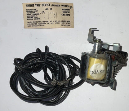 GE TEDST9 SHUNT TRIP DEVICE 48VDC 1.09A