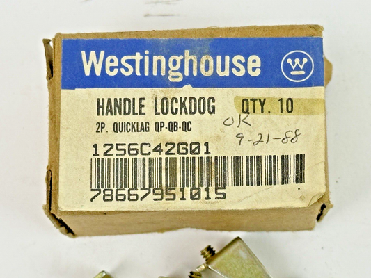 WESTINGHOUSE *BOX OF 10* - 1256C42G01 - HANDLE LOCKDOG - 2P QUICKLAG QP-QB-QC