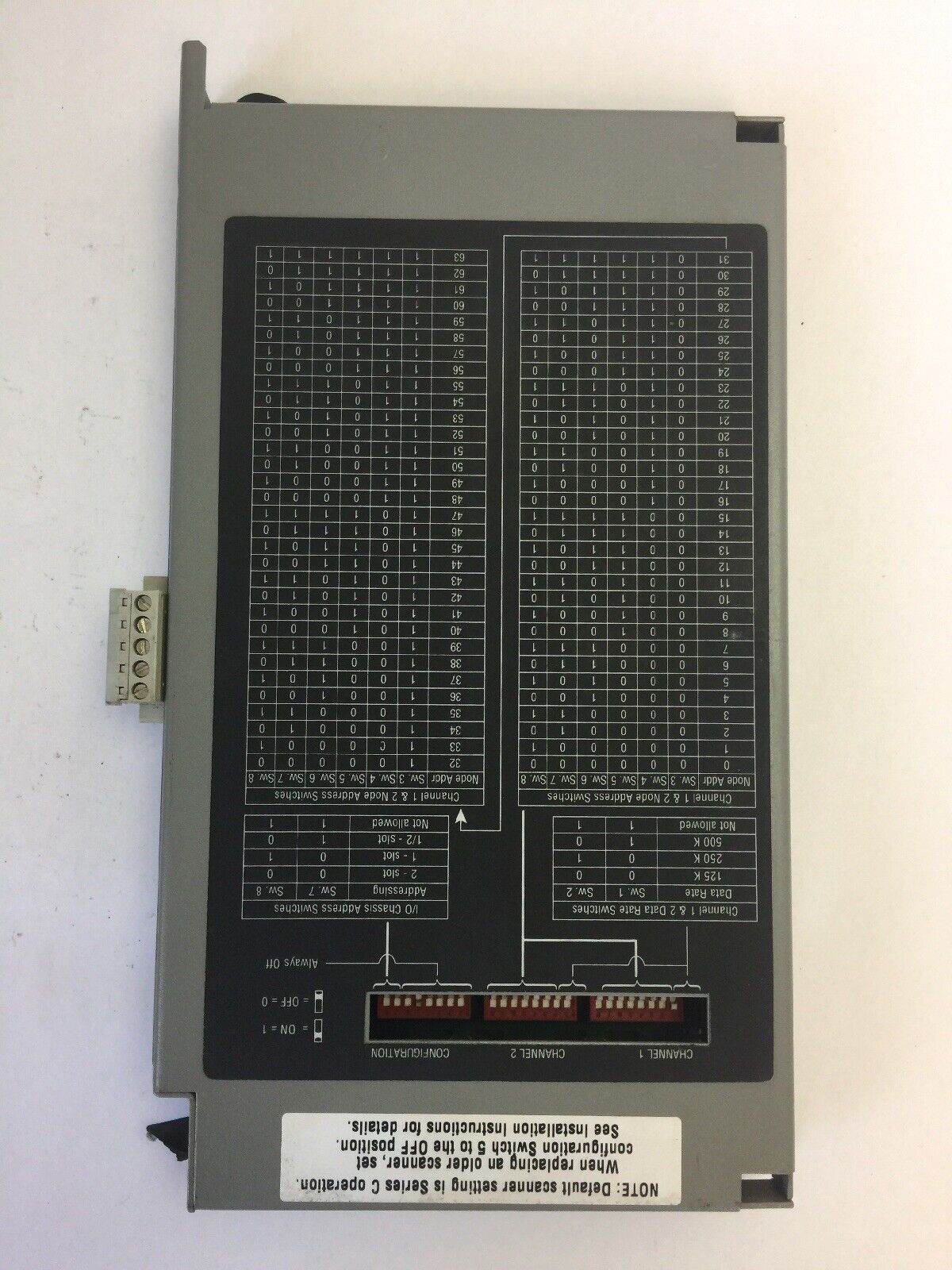 ALLEN BRADLEY 1771-SDN/C DEVICENET SCANNER MODULE REV E01