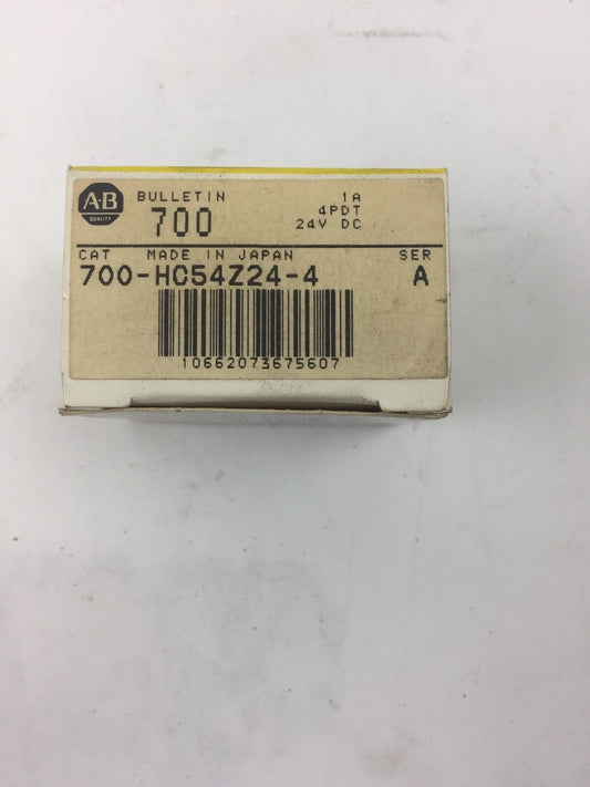 ALLEN BRADLEY 700HC54Z24-4 CONTROL RELAY 1A 4PDT 24VDC SERIES A