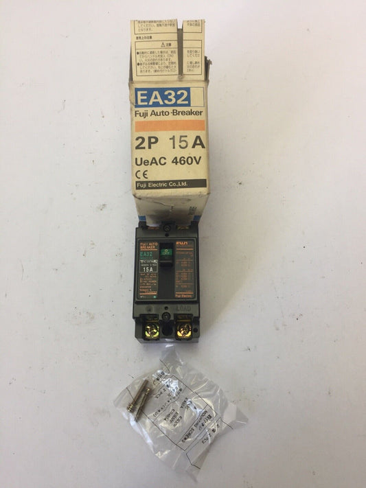 FUJI EA32 BB2AEA-015 AUTO BREAKER 15A 460VAC 2 POLE
