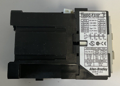 ALLEN BRADLEY 700DC-F310* CONTROL RELAY  SER.C 31E 10A 660V