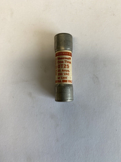 Gould Shawmut One-Time OT25 25A 250V Fuse "Lot of 8"