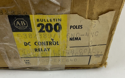 ALLEN BRADLEY  200-EXL640 DC CONTROL RELAY 10A 230V EXL640