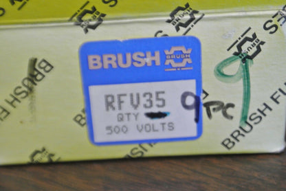 LOT of 9 / BRUSH RFV35 SEMICONDUCTOR / RECTIFIER FUSE / 500V / 35A / NEW SURPLUS