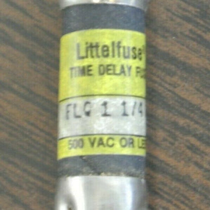 LOT of 3 / LITTELFUSE FLQ1-1/4 TIME-DELAY FUSE / 1-1/4A / 500V / NEW SURPLUS