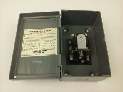 CUTLER HAMMER, 9575H770A, 509- A.C. RELAY, NEMA 1, 110V, 60 HZ, 1/4 H.P., NEW