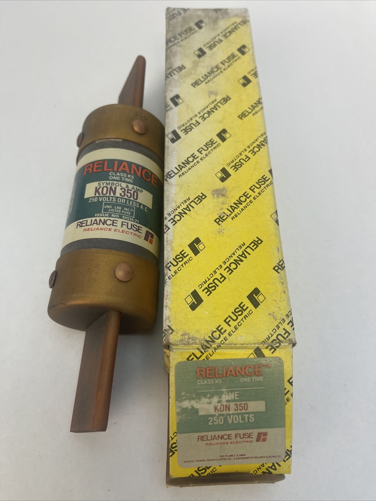 RELIANCE KON350 CLASS K5 ONE TIME FUSE 250VAC 350AMP