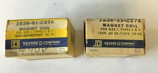 SQUARE D 2936-S1-C27A MAGNET COIL 120V60HZ/110V50HZ ***LOTOF2***
