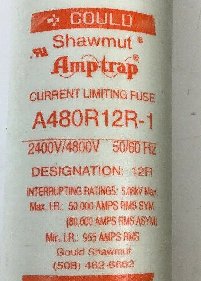 GOULD SHAWMUT A480R12R-1 2400V/4800V 50/60HZ DESIGNATION 12R 508KV