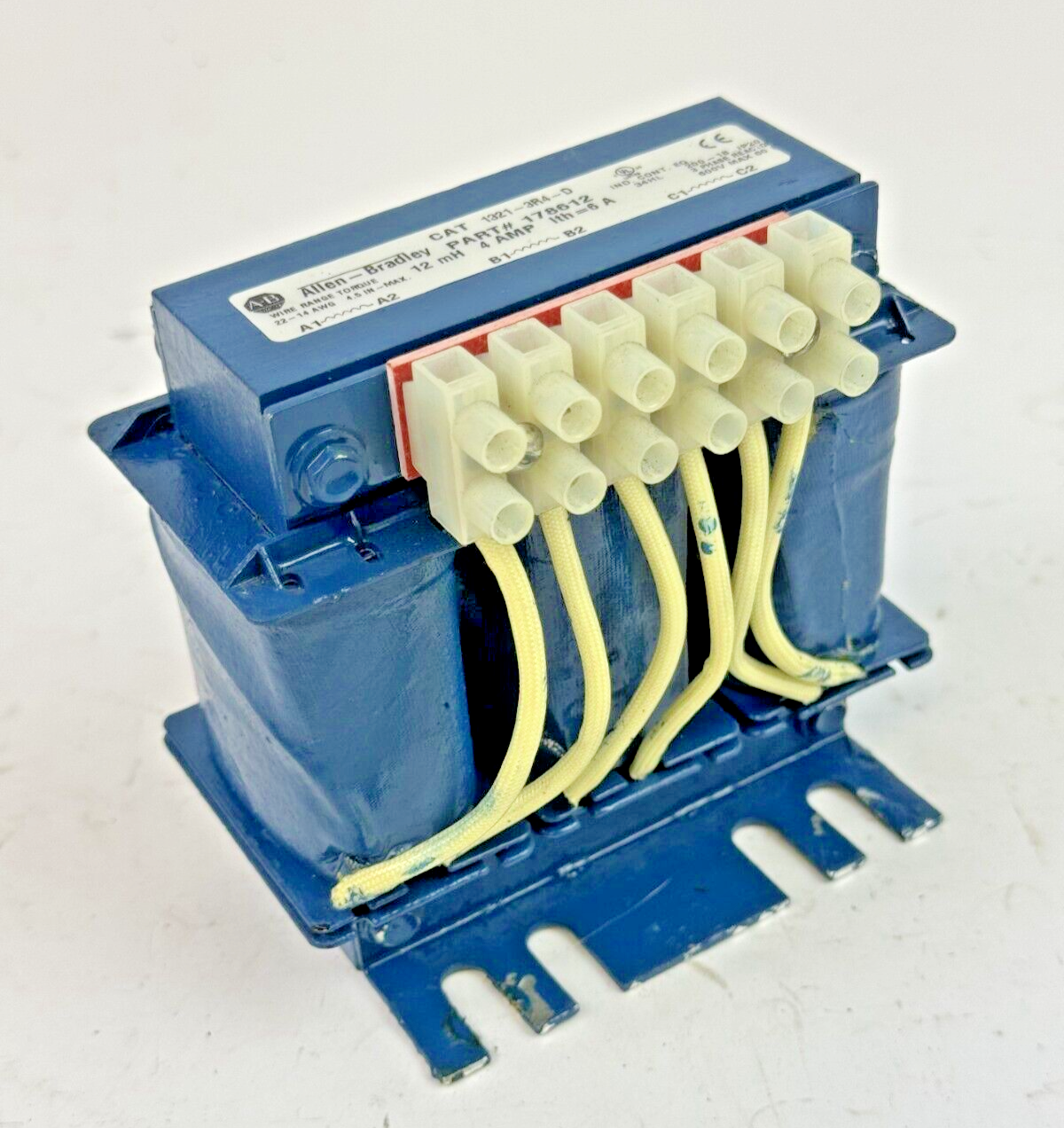 ALLEN-BRADLEY - 1321-3R4-D - LINE REACTOR - 4 AMP, 600 VAC, 3 PHASE. 60 Hz