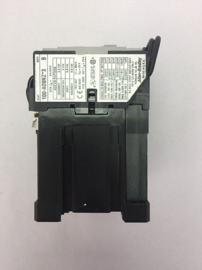 ALLEN BRADLEY 104-A09NZ243 REVERSING CONTACTOR SER A 600VAC 9A 5HP COIL 24VDC