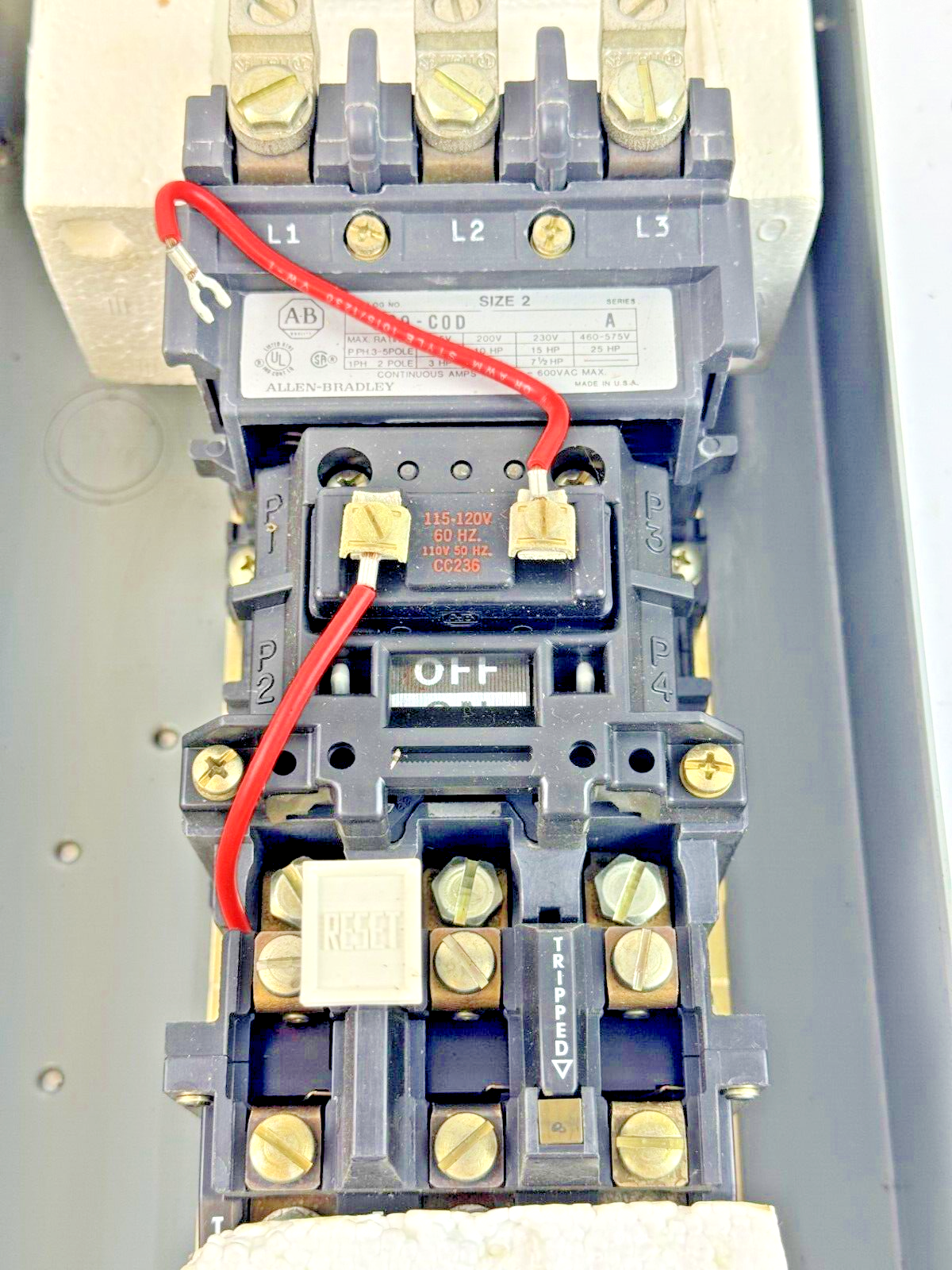 ALLEN-BRADLEY - 509-CAD SER. A -MAG MOTOR CONTROLLER W/ TYPE 1 ENC 120V COIL-NEW
