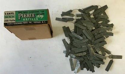 PIERCE 26 RENEWABLE FUSE LINKS 6A 250 VOLT REFILLS****LOTOF100***