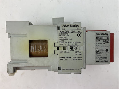 ALLEN BRADLEY 700S-CF620DJC COIL 24VDC 700-CF310D* 600VAC 25A SER A 100S-F SER B