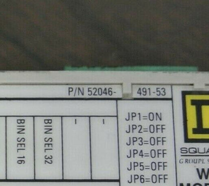 SQUARE D 52046-491-53 DEVICENET WELDER I/O MODULE + 170AZW88000 I/O BASE