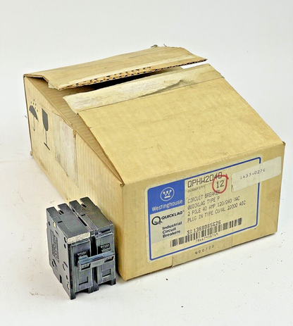 WESTINGHOUSE **BOX OF 12** - QPHW2040 - 40A/2 POLE/240 VAC/QUICKLAG/TYPE P - NEW