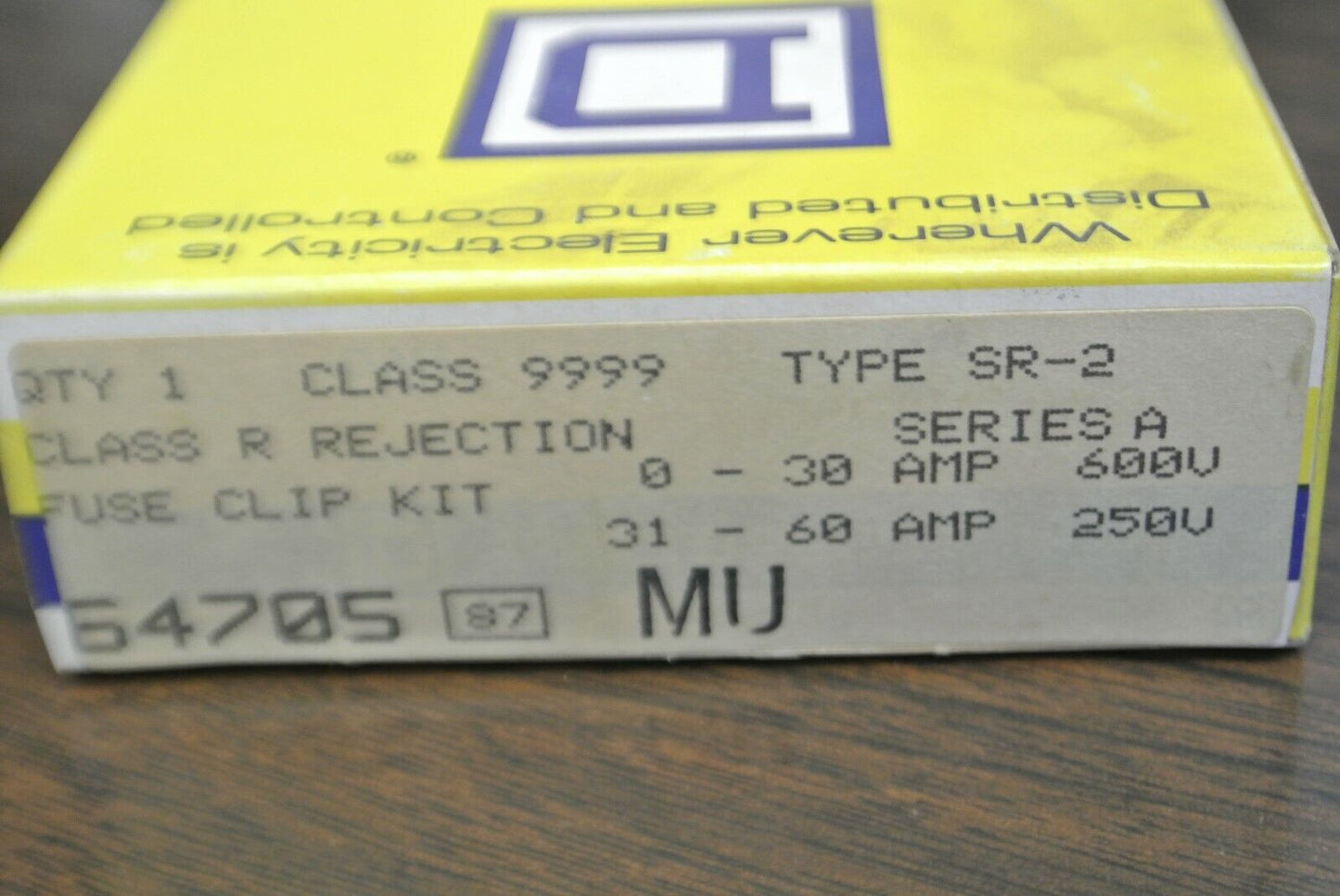 SQUARE D 9999 SR2 CLASS R FUSE CLIP KIT / 600V, 0-30A / 250V, 31-60A / NEW SURPL