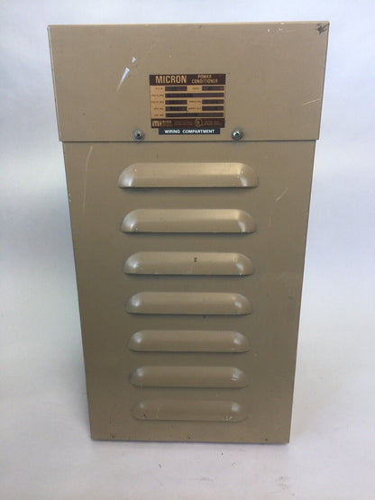 MICRON CVCN1K5KB1519W POWER CONDITIONER 1.5KVA VOLTS PRI. 95-130/190-260 VOLTS