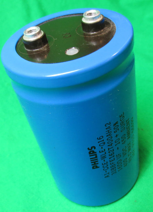 PHILIPS CAPACITOR A1-CCE-WLE-Q16 / 3188FE162T400AHA2 1600mF 400VDC, 85C MAX AMB