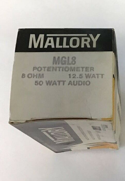 MALLORY MGL8 POTENTIOMETER 8OHM 12.5WATT  50WATT AUDIO