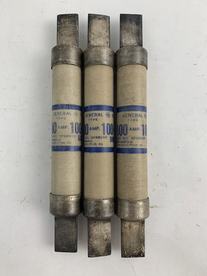 General Electric GF6B100 100A 600V Fuse "Lot of 3"