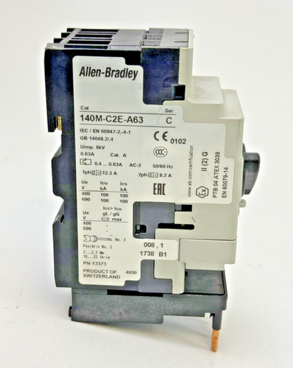 ALLEN-BRADLEY - 140M-C2E-A63 SER. C -MANUAL MOTOR PROTECTOR- 140M-C-AFA11 SER. A