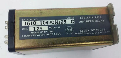 ALLEN BRADLEY, 1610-T0420N12, SER. C,DRY REED RELAY, 125VDC, 1A, 15VA,150V AC/DC