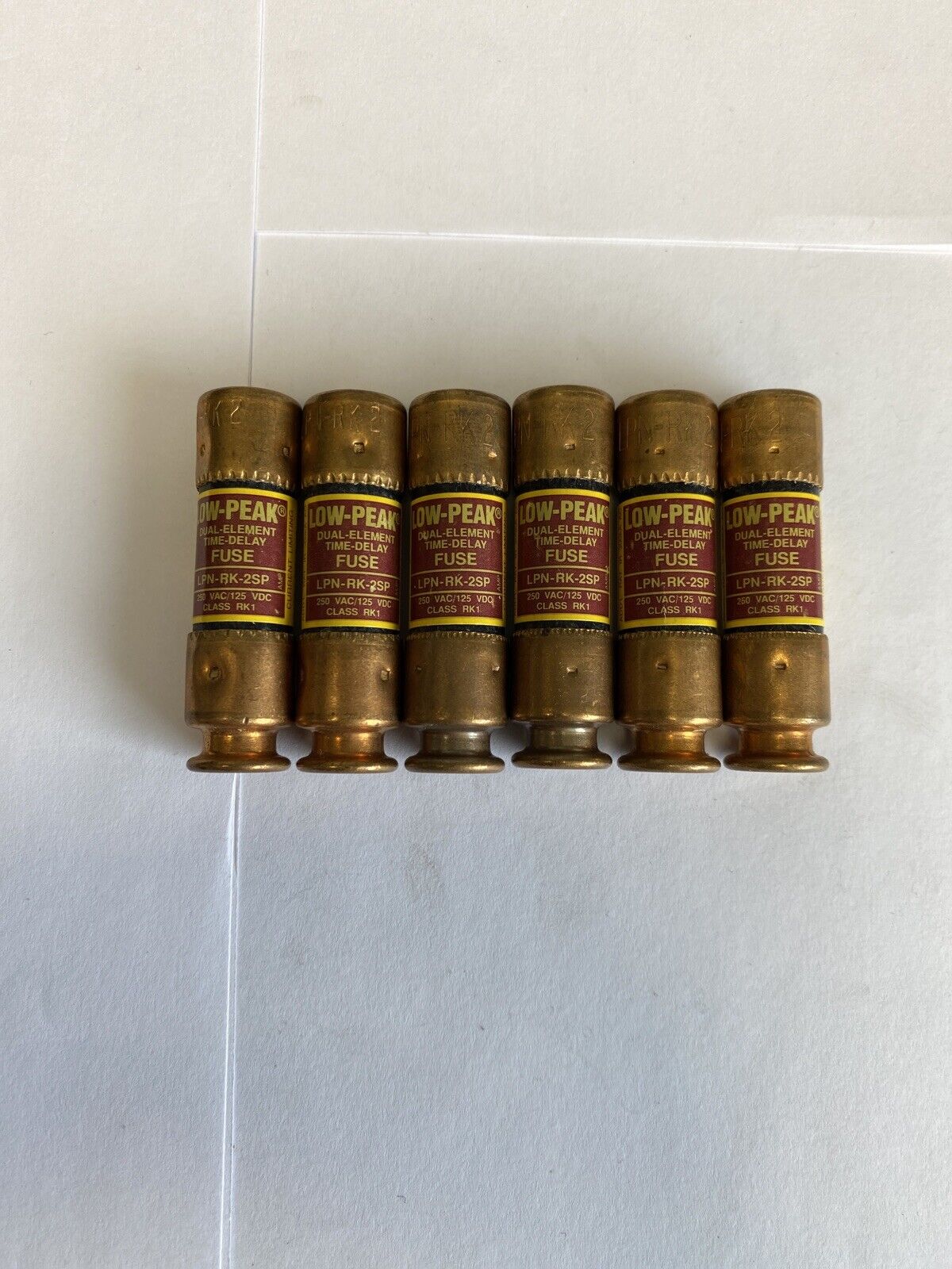 Bussmann Low-Peak LPN-RK-2SP 2A 250V Fuse "Lot of 6"