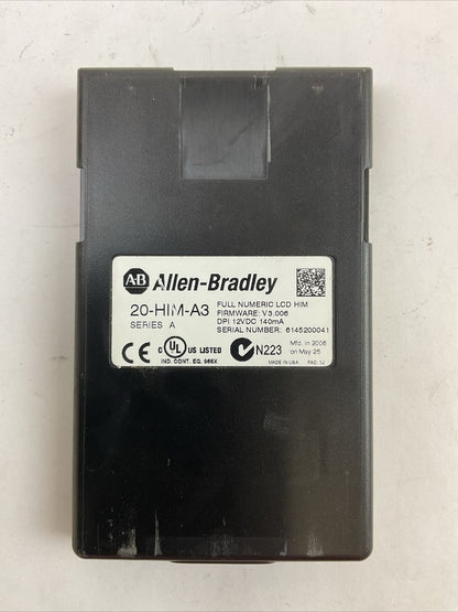 ALLEN BRADLEY POWERFLEX 70 20AD8P0A0AYYNNNN SER A FW 2.009 20-HIM-A3 FW V3.006