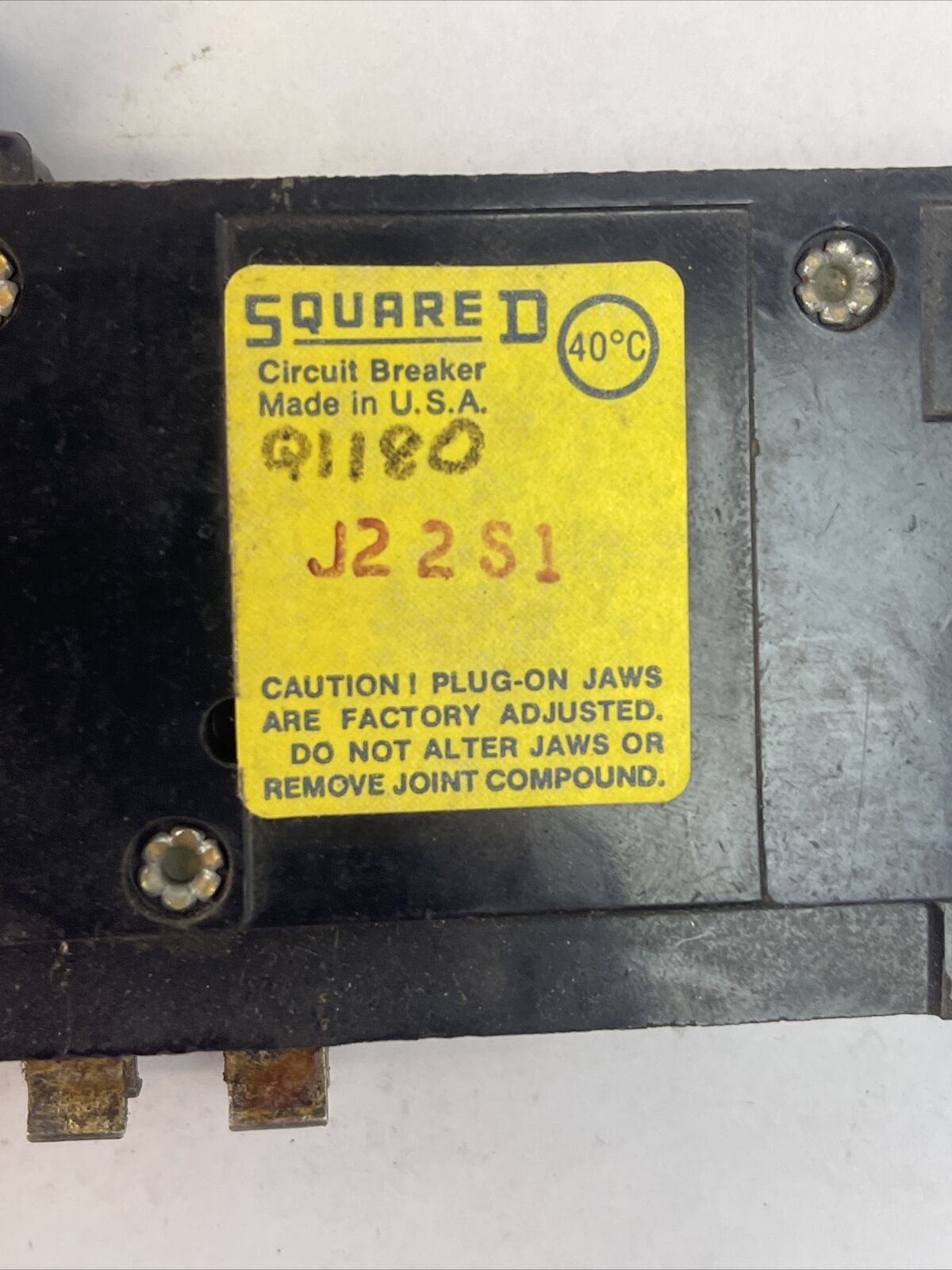 SQUARE D Q1180 CIRCUIT BREAKER 80AMP 240VAC 1POLE