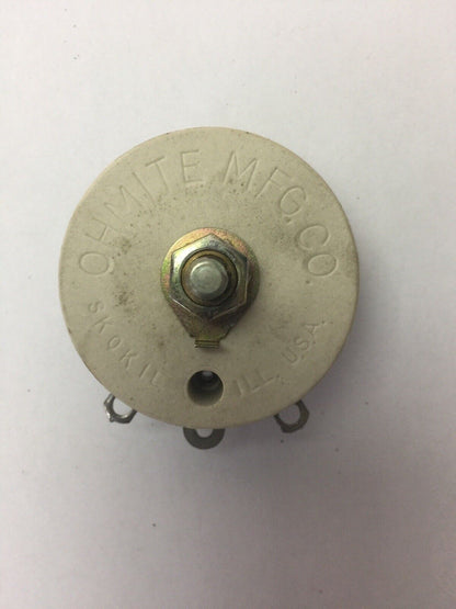 OHMITE RJS25K RHEOSTAT 50 WATT 25K OHM MODEL J
