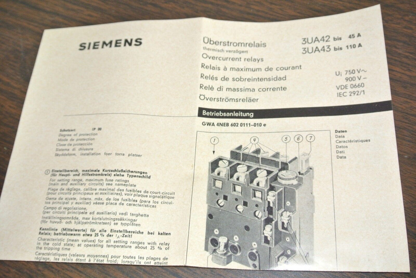 SIEMENS 3UA4200-8AL - OVERCURRENT RELAY 22-32A - 750-900V - NEW SURPLUS - 660VAC