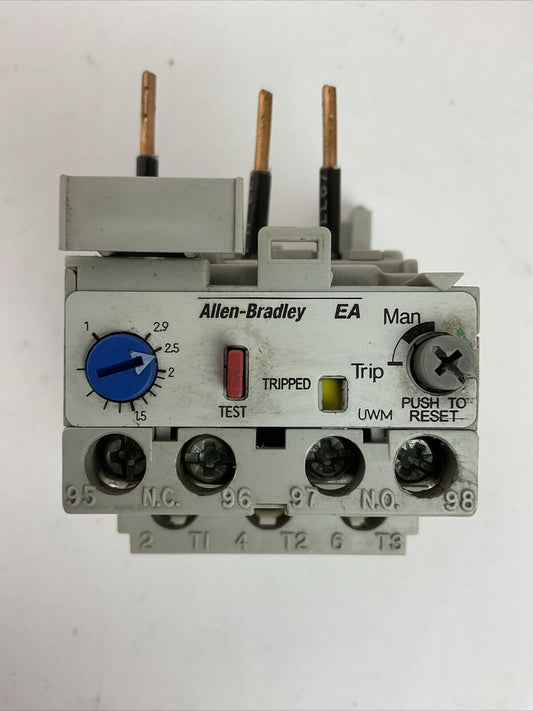 ALLEN BRADLEY 193-EA1DB OVERLOAD RELAY SER B 1.0-2.9A TRIP CLASS 10