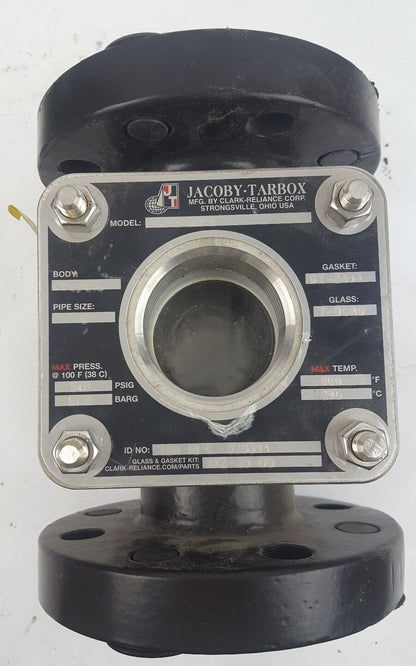 SIGHT FLOW INDICATOR 2" 600 RF FLANGED 316SS JACOBY TARBOX F910HPA 900WH