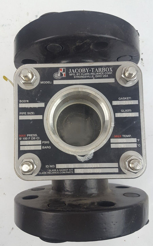 SIGHT FLOW INDICATOR 2" 600 RF FLANGED 316SS JACOBY TARBOX F910HPA 900WH