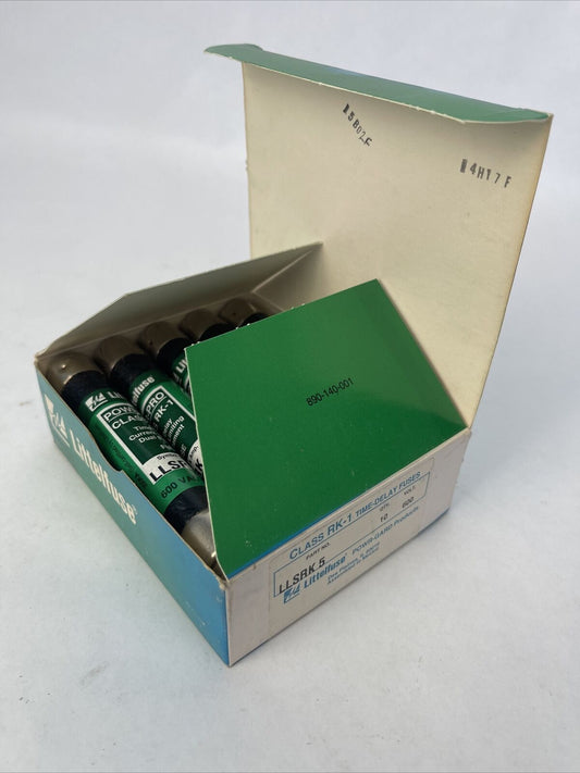 LITTELFUSE LLSRK5 CLASS RK-1 TIME-DELAY FUSE 5AMP 600VAC (LOT OF 10)