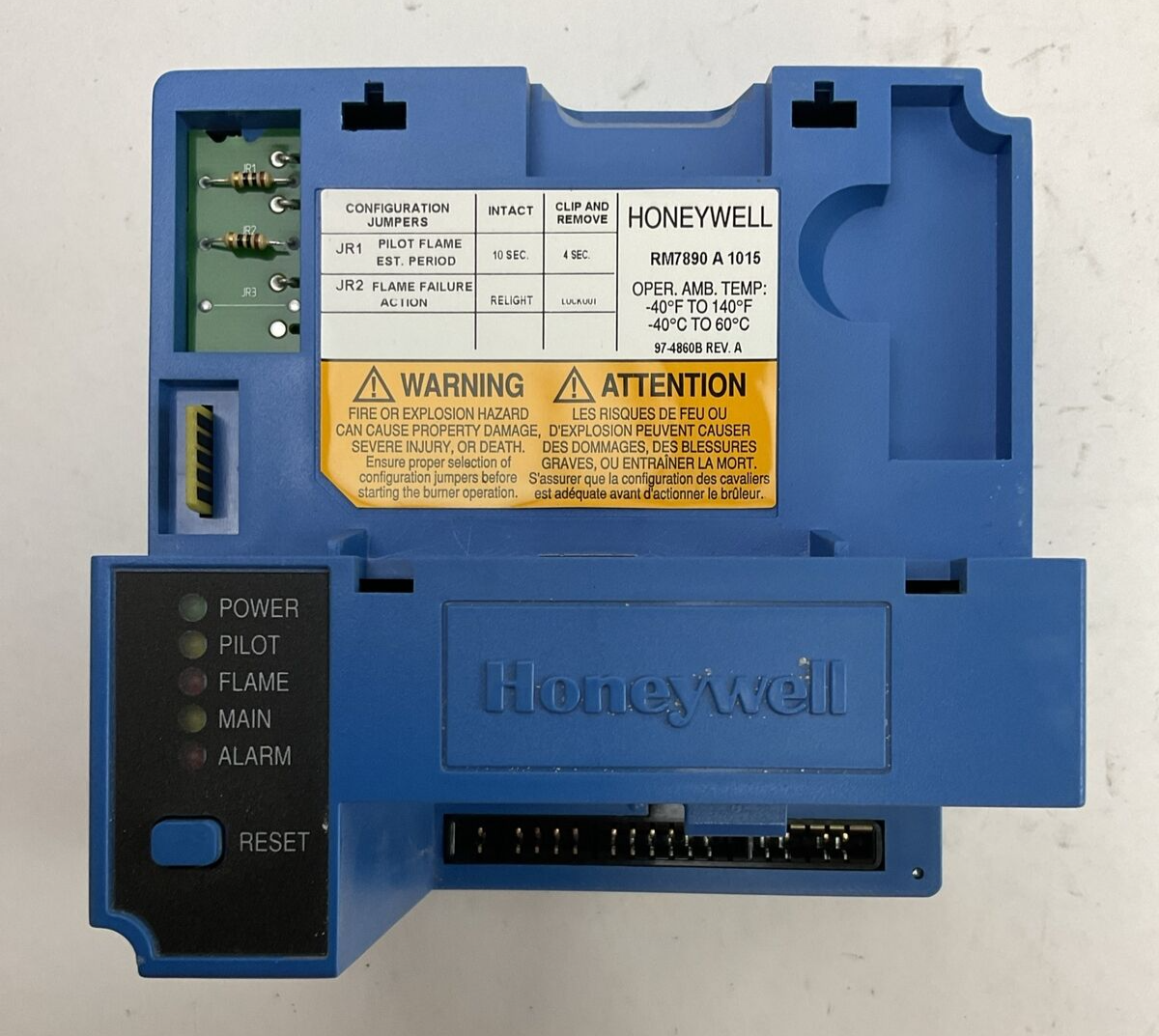 HONEYWELL RM7890 A 1015 BURNER CONTROL REV E R7849 A 1023 ULTRAVIOLET FLAME AMP