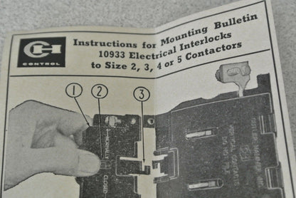 CUTLER-HAMMER 10933H7A ELECTRICAL INTERLOCK / AUX CONTACT SIZES 2-5 NEW SURPLUS