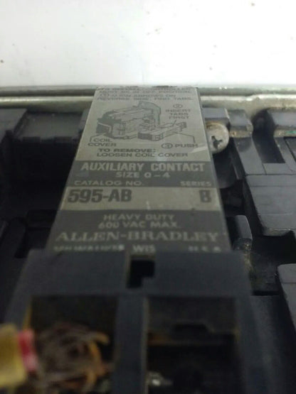 ALLEN BRADLEY, 520E-BOD , SER. C, STARTER, SIZE 1, 600V, 27A, 3PH, 120V COIL 3PH