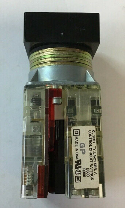 SQUARE D 9001 LS1LA1 ILLUMINATED PUSHBUTTON 120/110V 60/50HZ