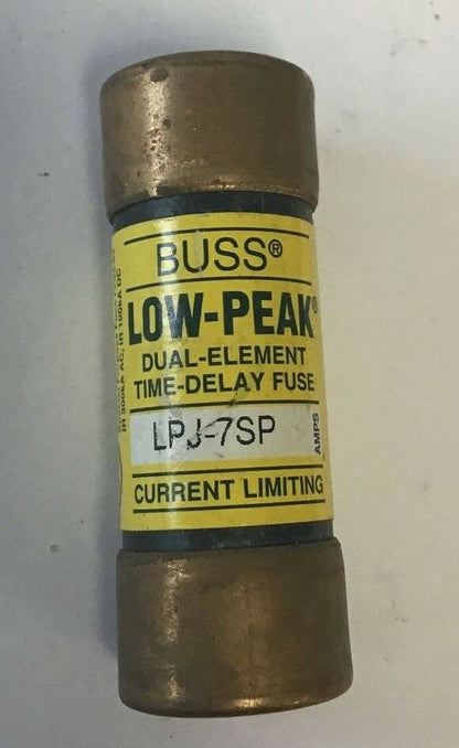 BUSS LPJ-7SP LOW PEAK TIME DELAY FUSE 7A 600VAC CLASS J ***LOTOF7***