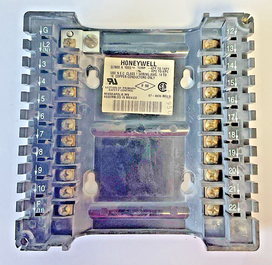 HONEYWELL Q7800A UNIVERSAL SUBBASE 1005 REV.D