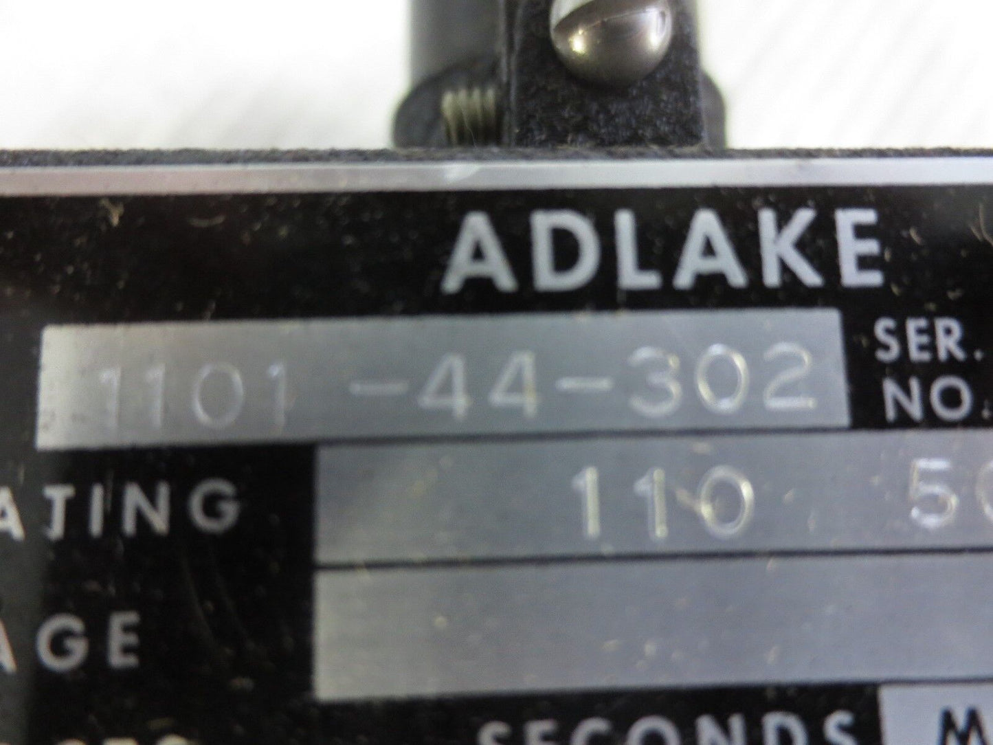 ADAMS & WESTLAKE / ADLAKE 1101-44-302 TIMING RELAY, 30-SECONDS, N.O. NEW SURPLUS