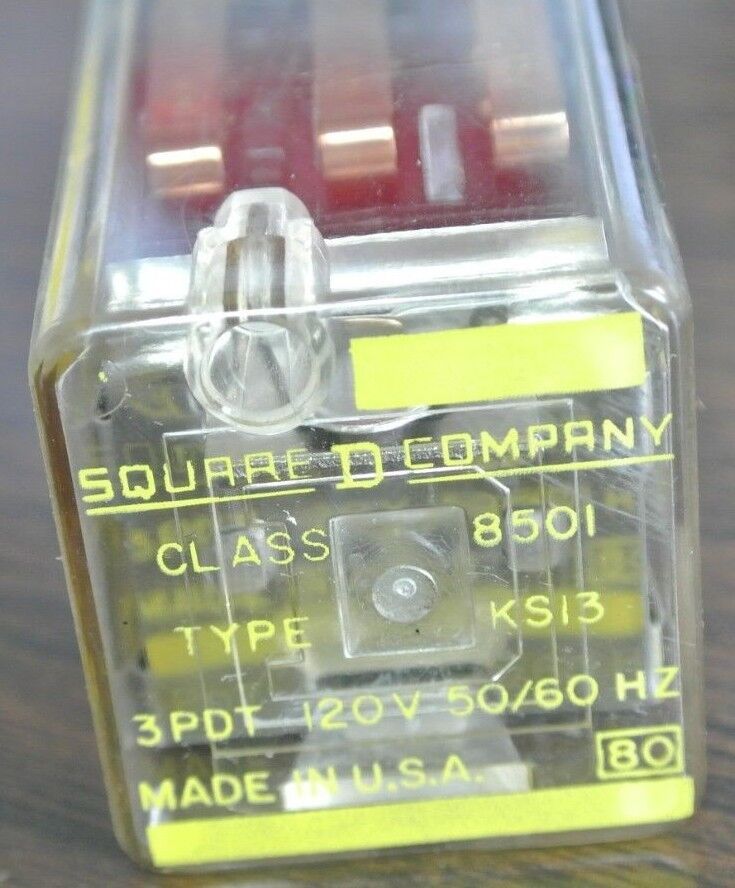 SQUARE D 8501 KS13 GENERAL PURPOSE RELAY 3PDT, 10A 120V COIL - NEW SURPLUS