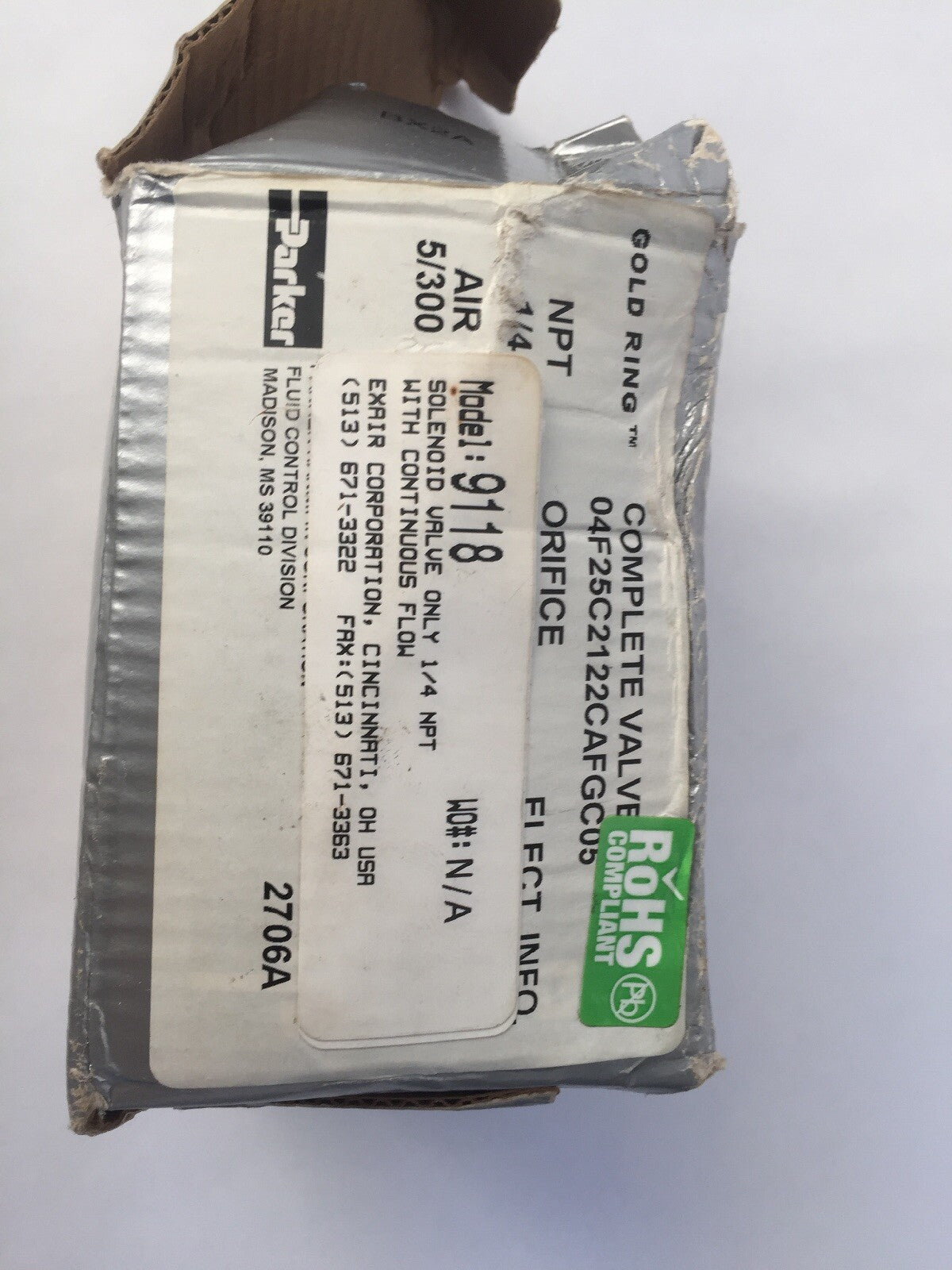 PARKER 04F25C2122CAFGC05 GENERAL PURPOSE VALVE 5/300 120/110V 60/50HZ 6/7.4WATTS